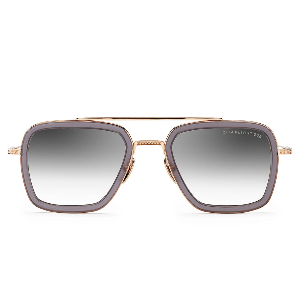 Dita Eyewear 7806 Flight 006 Gold Matte Grey Crystal Sunglasses