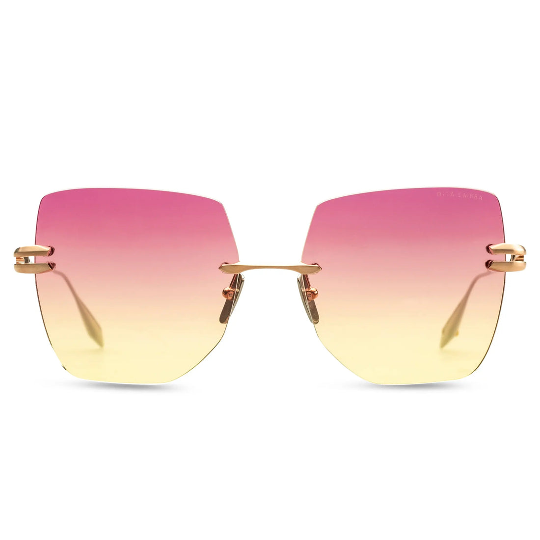 Dita Eyewear Embra Brushed Rose Gold Silver Sunglasses