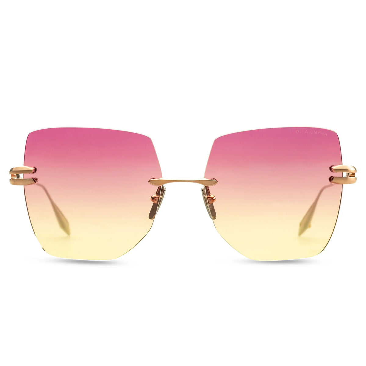 Dita Eyewear Embra Brushed Rose Gold Silver Sunglasses