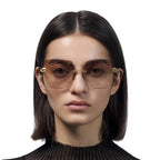 Dita Eyewear Embra Brushed Rose Gold Silver Sunglasses