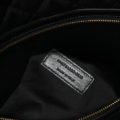 Calfskin Quilted ES Giant Travel Bag Black