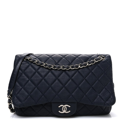 Deerskin Quilted Casual Journey Flap Dark Blue