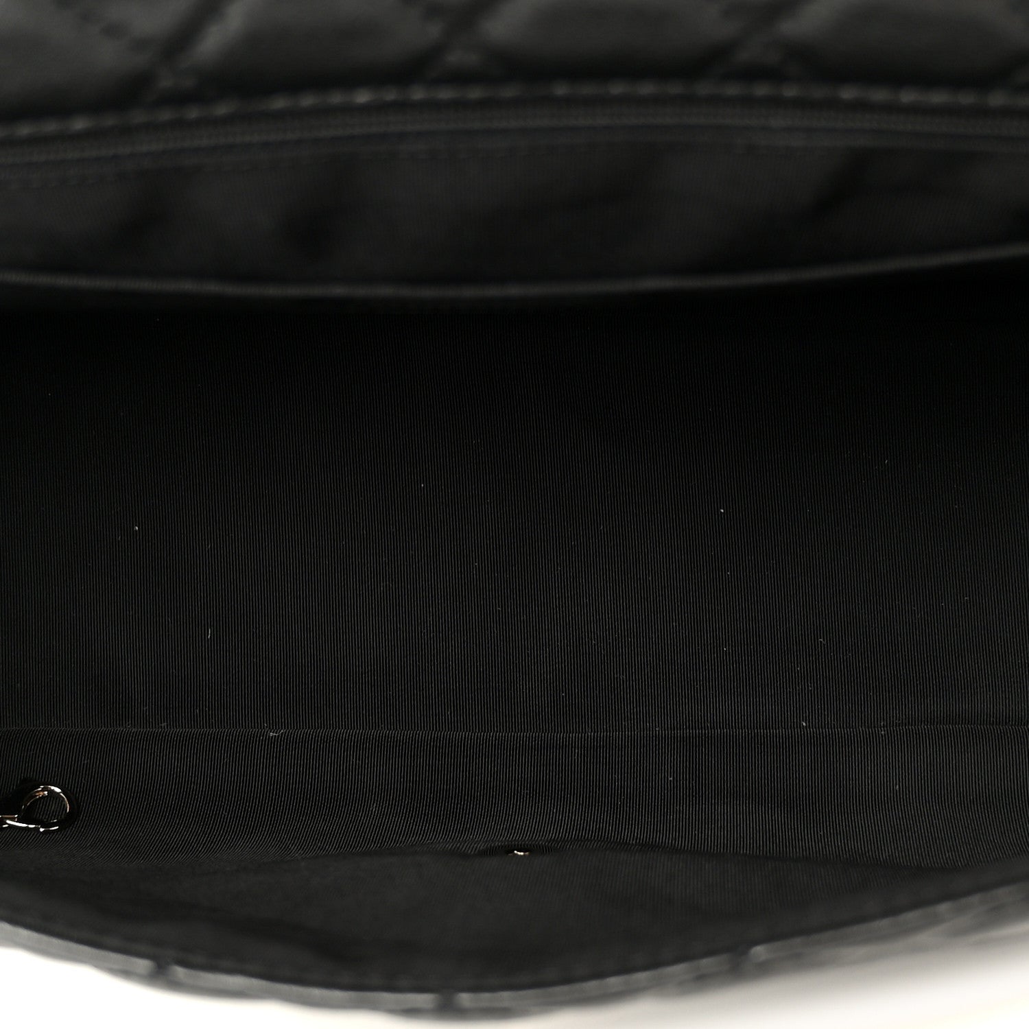 Calfskin Quilted Small XXL Travel Flap Bag Black