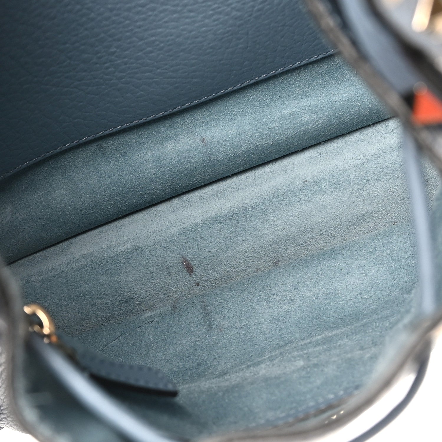 Grained Calfskin Rockstud Bucket Bag Amadeus