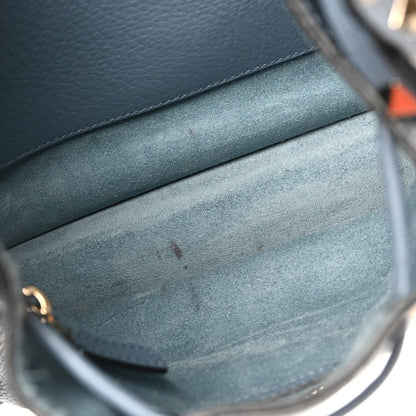 Grained Calfskin Rockstud Bucket Bag Amadeus