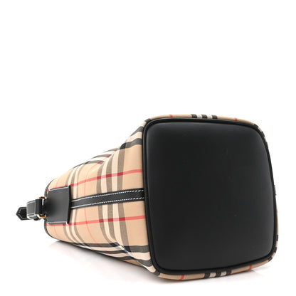 Vintage Check Calfskin Mini Ashby Bucket Bag Archive Beige