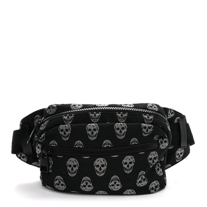 Jacquard Skull Belt Bag Black White