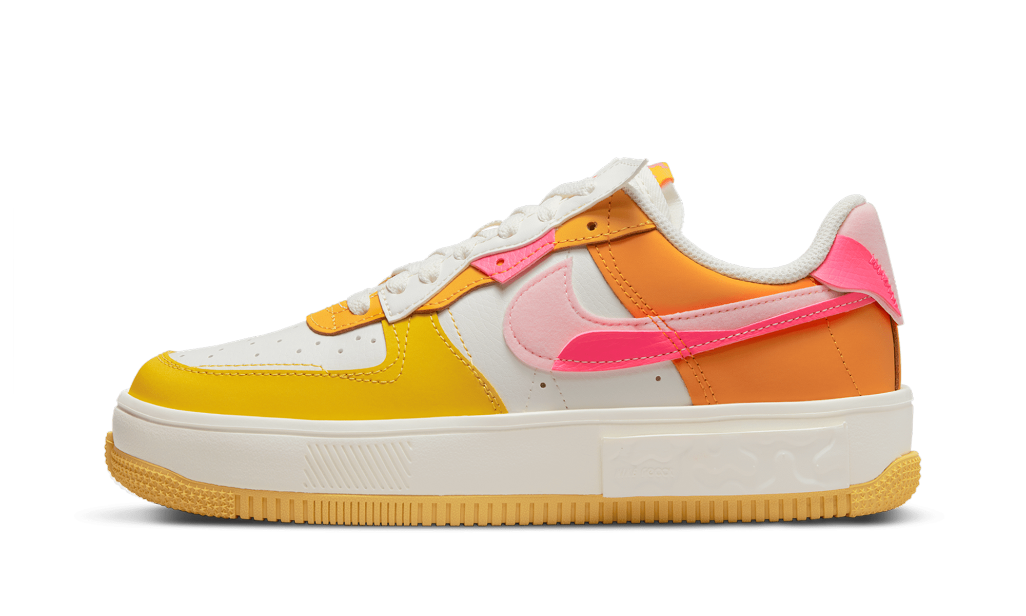 AIR FORCE 1 FONTANKA MNS WMNS "Summit White/Solar Flare/Medium Soft Pink/Hyper Pink" DX2675 100