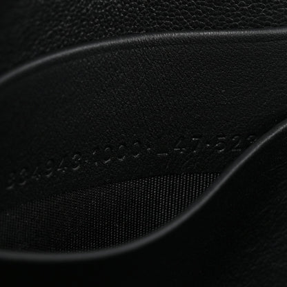 Smooth Calfskin Small Bel Air Clutch On Strap Black