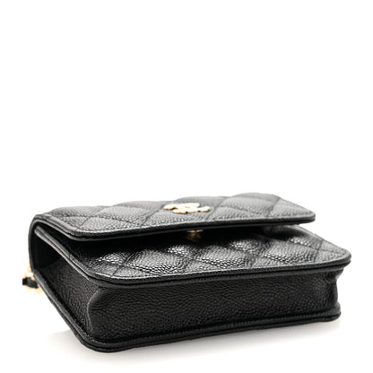 Caviar Quilted Belt Bag Black
