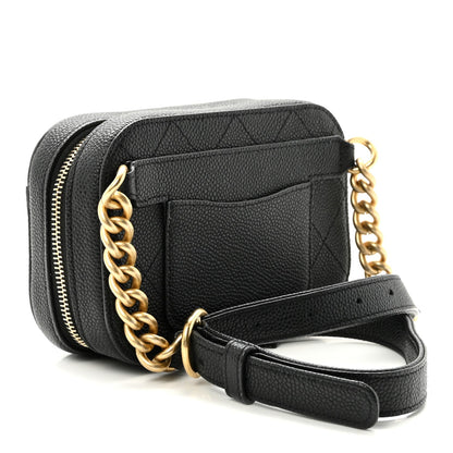 Caviar Quilted Waist Bag Black