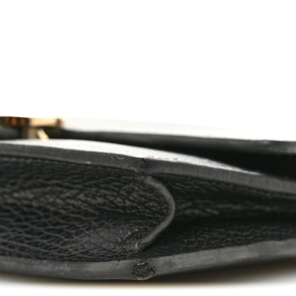 Dollar Calfskin Interlocking G Chain Wallet Black