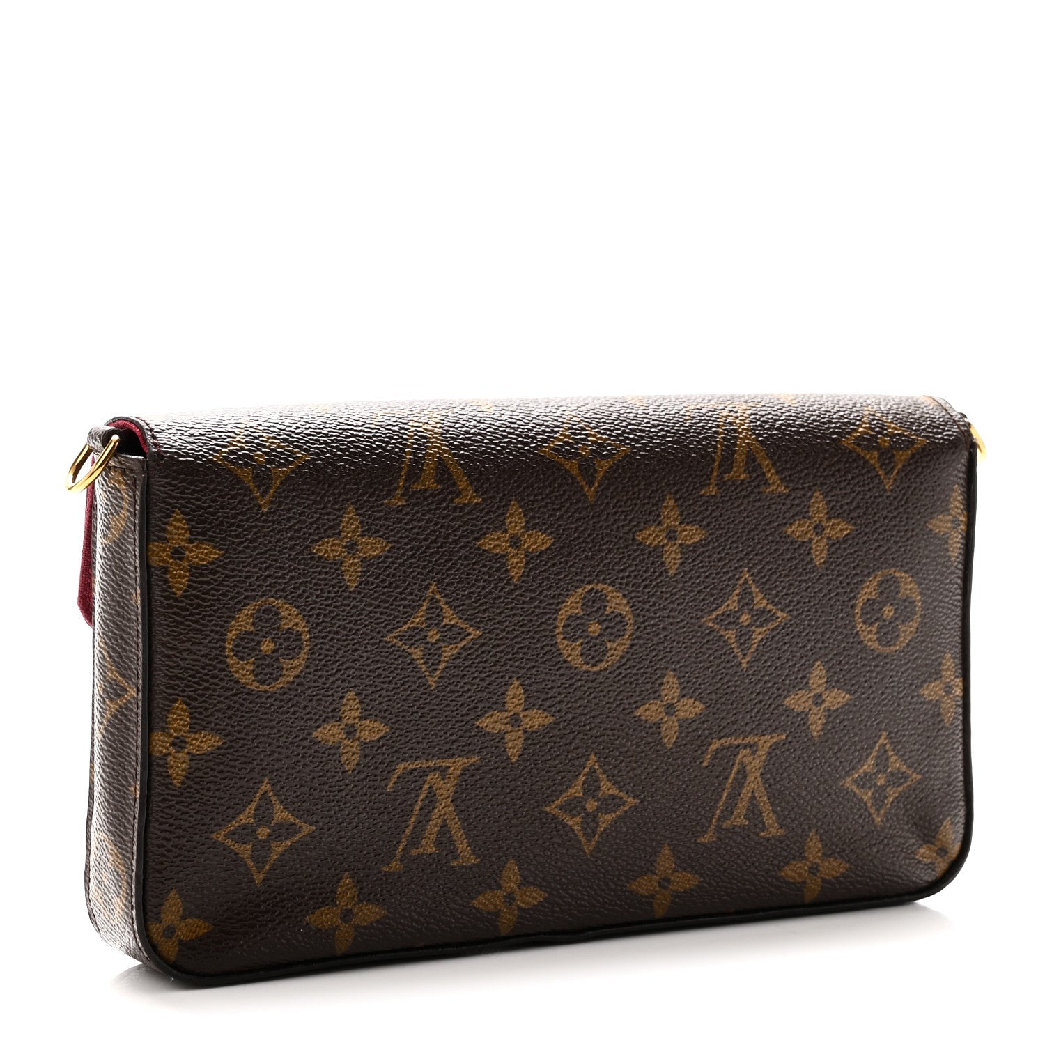 Monogram Pochette Felicie Chain Wallet Fuchsia