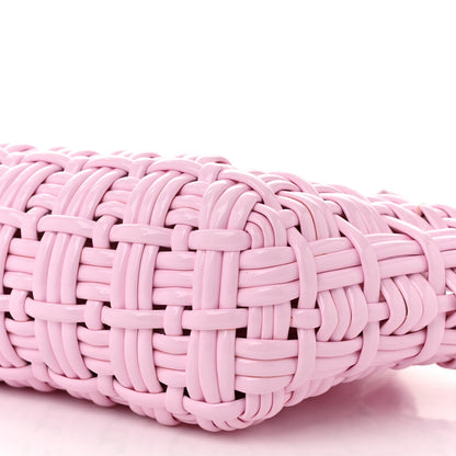 Faux Calfskin Braided Varnished XXS Bistro Basket Candy Pink
