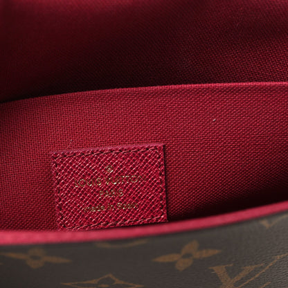 Monogram Pochette Felicie Chain Wallet Fuchsia