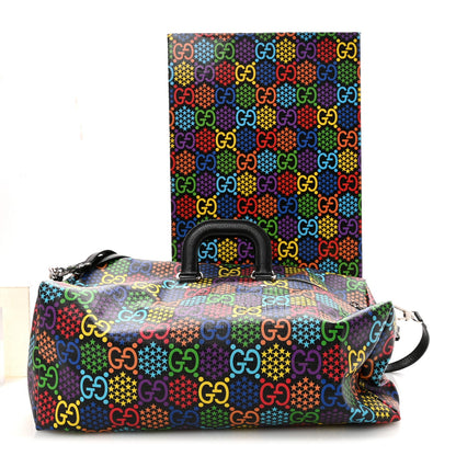 GG Supreme Monogram Psychedelic Duffle Backpack Black Multicolor