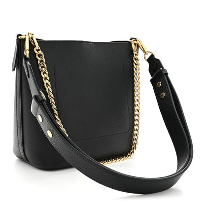 Calfskin Lock and Walk Bucket Black