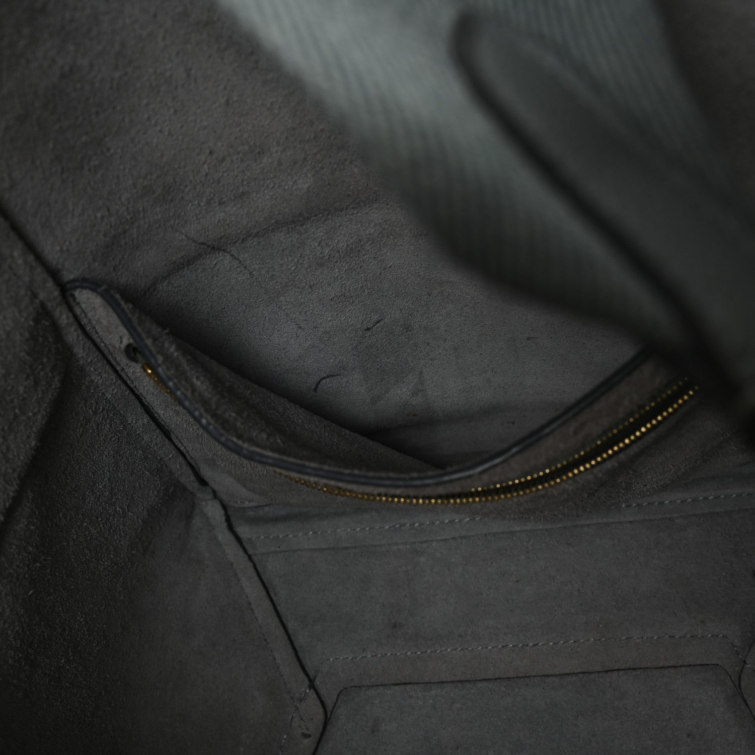 Soft Grained Calfskin Sangle Bucket Bag Storm
