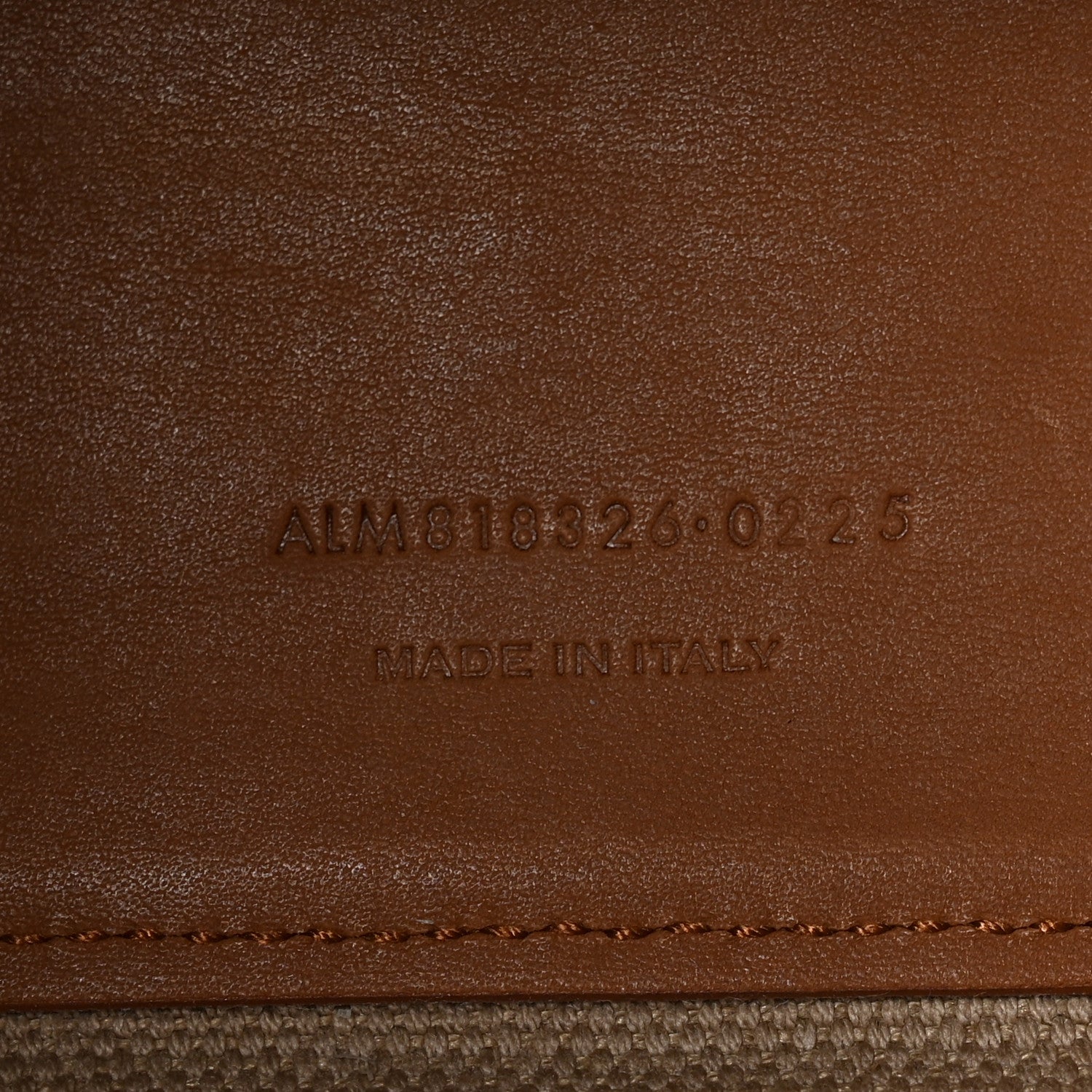 Canvas Calfskin Small Bucket Bag Desert Dust Brick