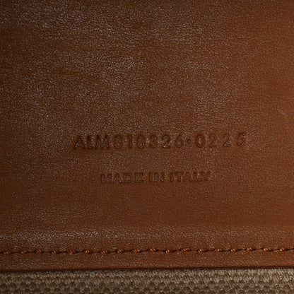 Canvas Calfskin Small Bucket Bag Desert Dust Brick
