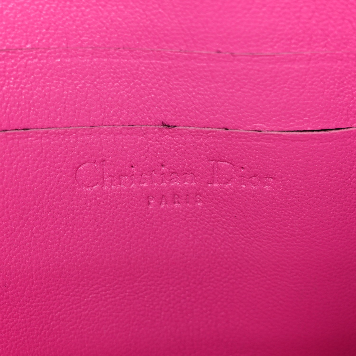 Lambskin Cannage Miss Dior Promenade Pouch Fuchsia