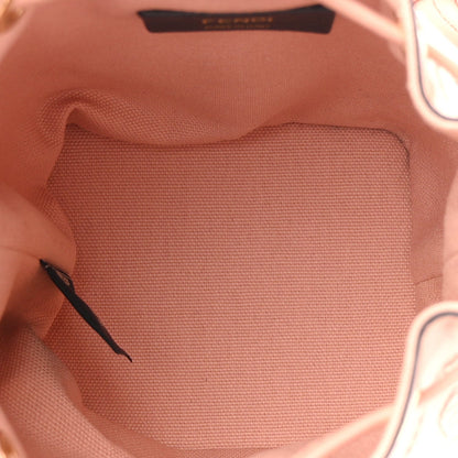 Canvas Nappa F is Fendi FF Embroidered Mini Mon Tresor Bucket Bag Baby Pink