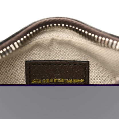 GG Supreme Monogram Textured Calfskin Web Mini Attache Hobo Beige Ebony New Acero