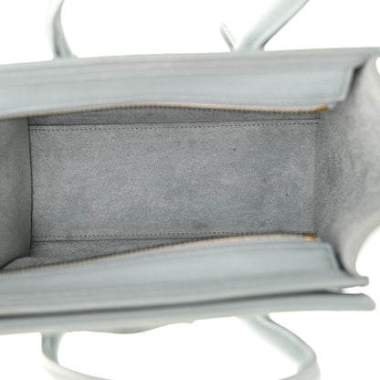 Drummed Calfskin Nano Luggage Almond