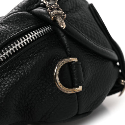 Grained Calfskin Mini Snat Pack Gunslinger Waist Bag Black