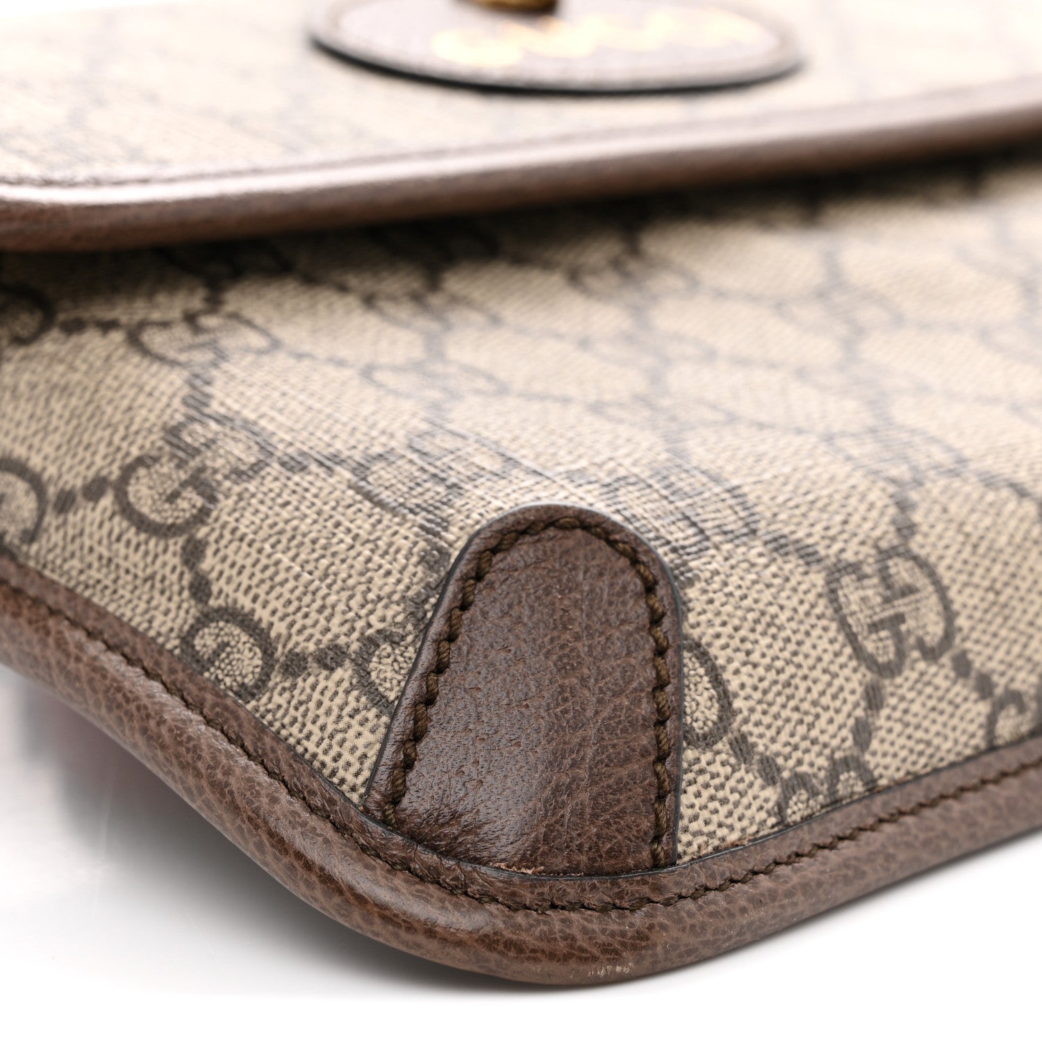 GG Supreme Monogram Neo Vintage Web Belt Bag Brown