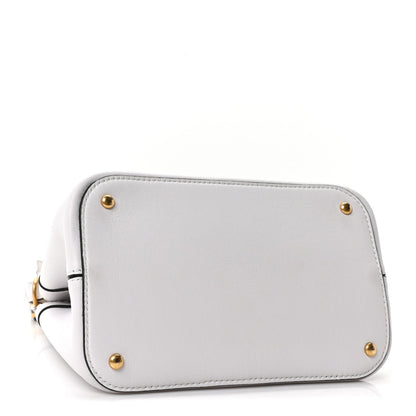 Nappa Mini Vlogo Bucket Bag White