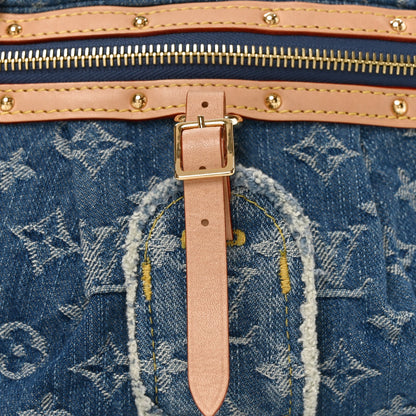 Monogram Denim High Rise Bumbag Blue