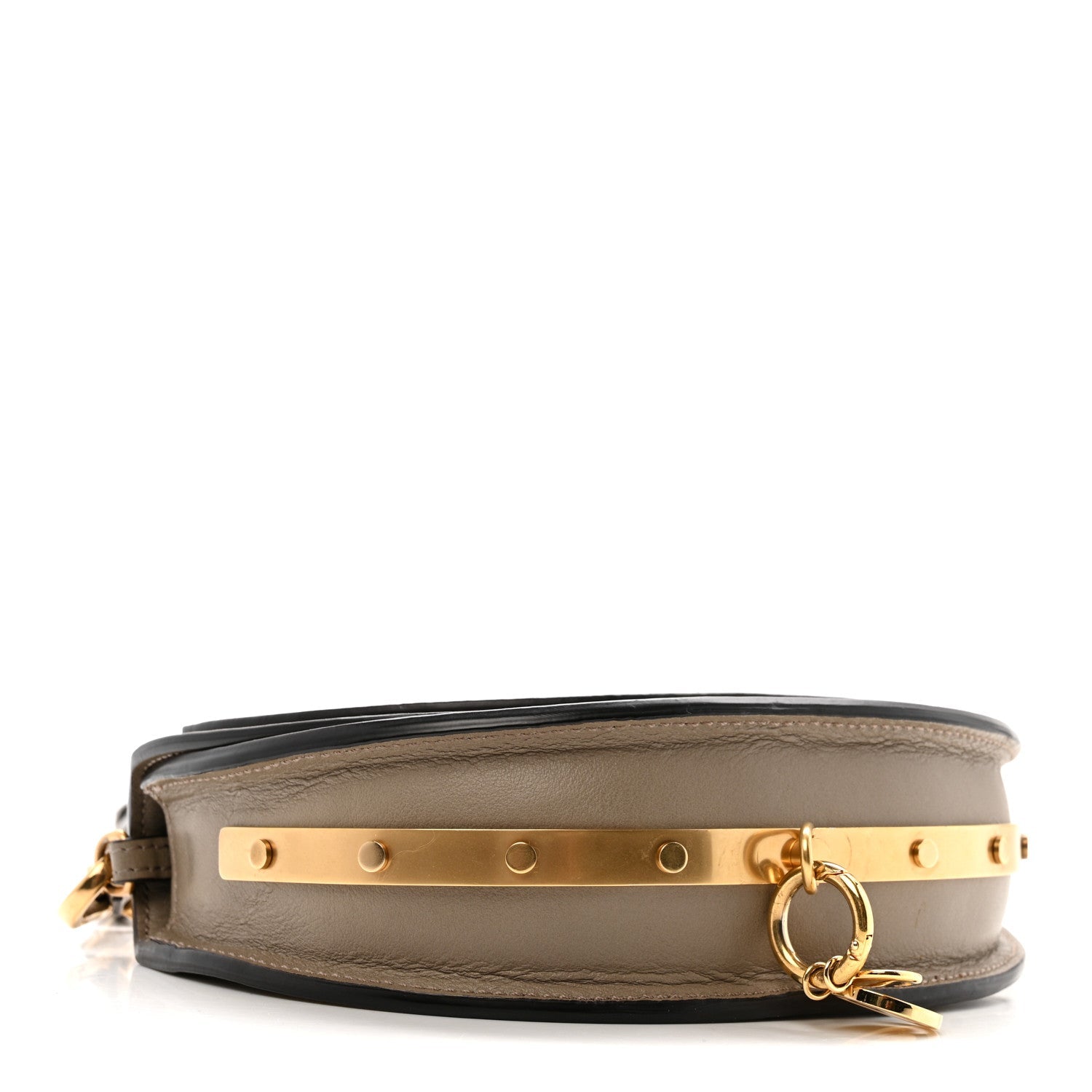 Calfskin Small Nile Bracelet Minaudiere Bag Motty Grey