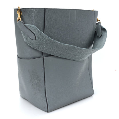Soft Grained Calfskin Sangle Bucket Bag Storm