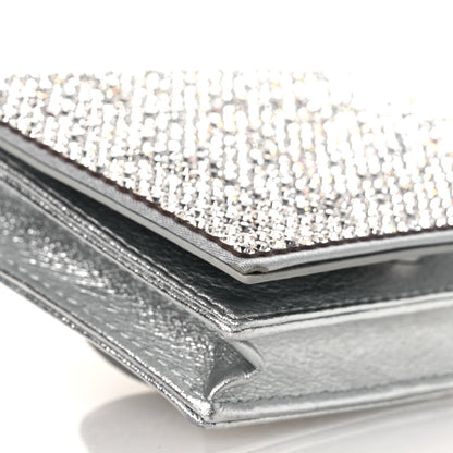 Swarovski Crystal Convertible Belt Bag Silver