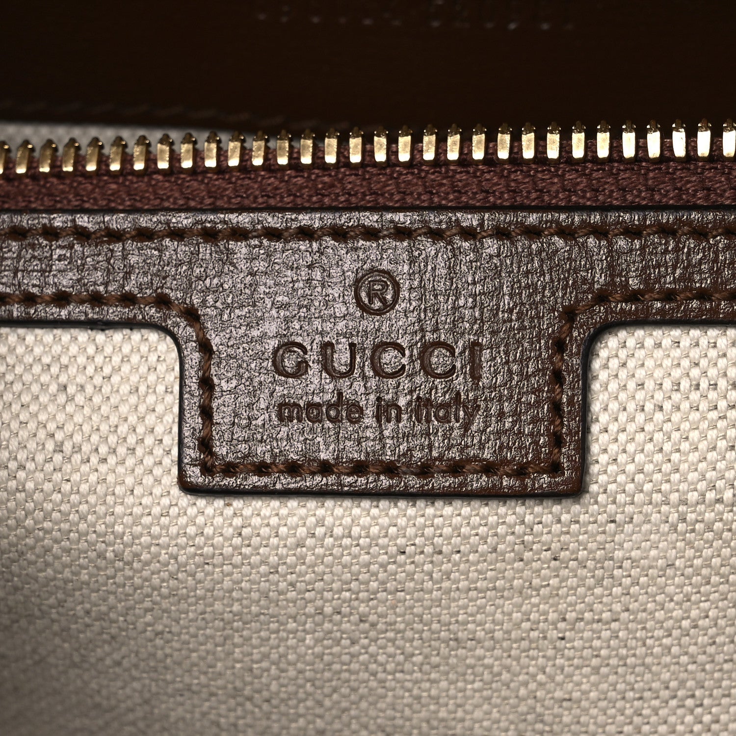 GG Supreme Monogram Azalea Calfskin Retro Interlocking G Duffle Bag Beige Ebony Brown Sugar