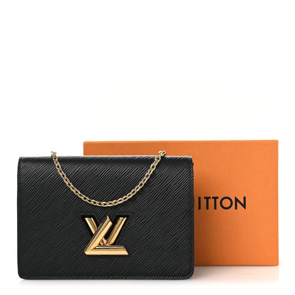 Epi Twist Belt Chain Wallet Black