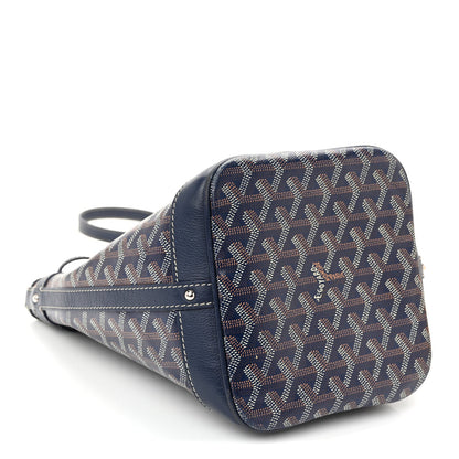 Goyardine Petit Flot Bucket Bag PM Navy