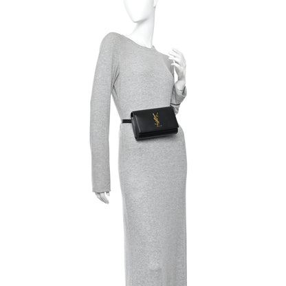 Smooth Calfskin Monogram Kate Belt Bag Black
