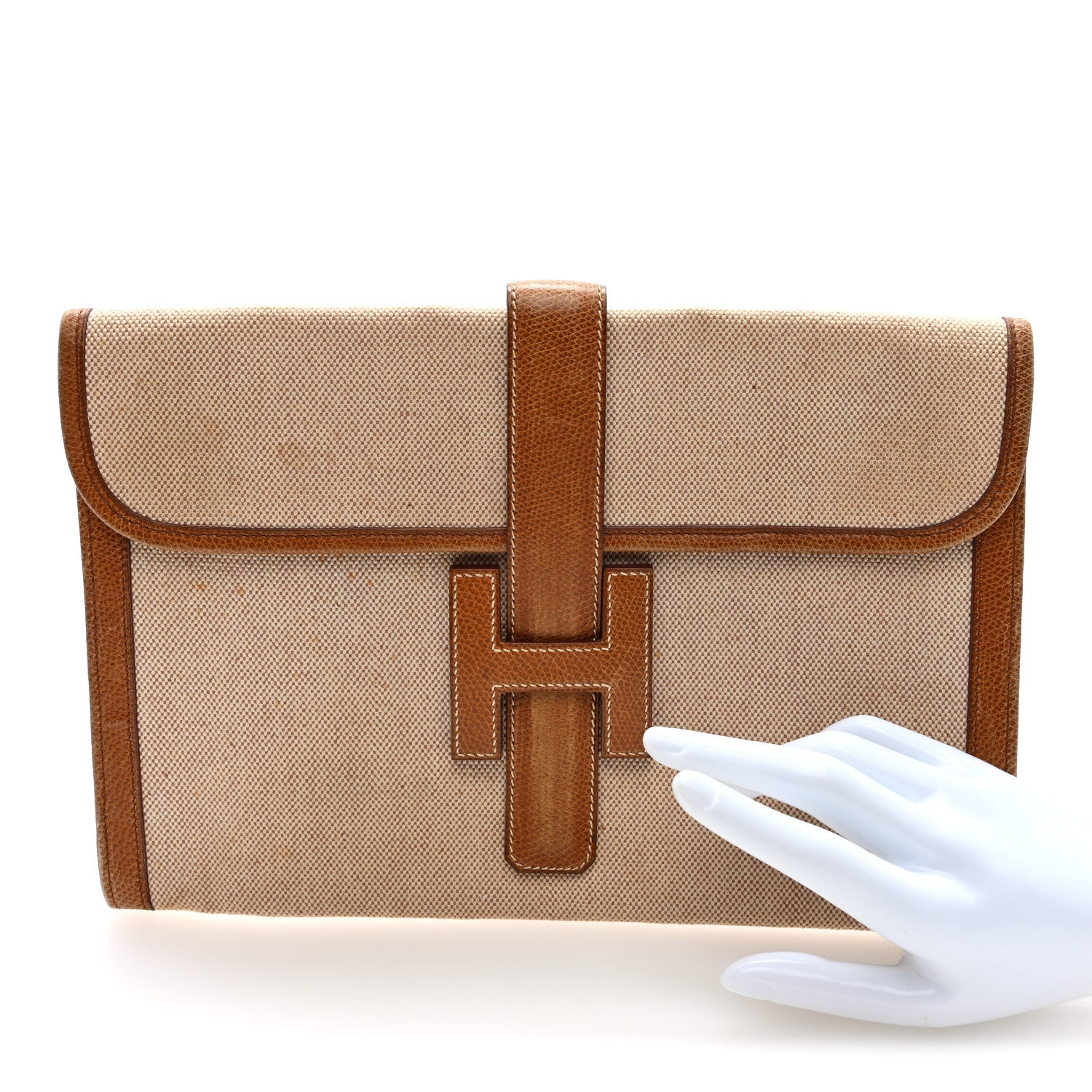 Peau Porc Toile Jige PM Clutch