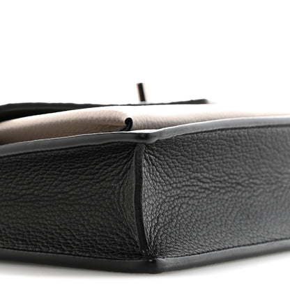 Soft Calfskin Snakeskin My Lockme Chain Bag Pochette Black