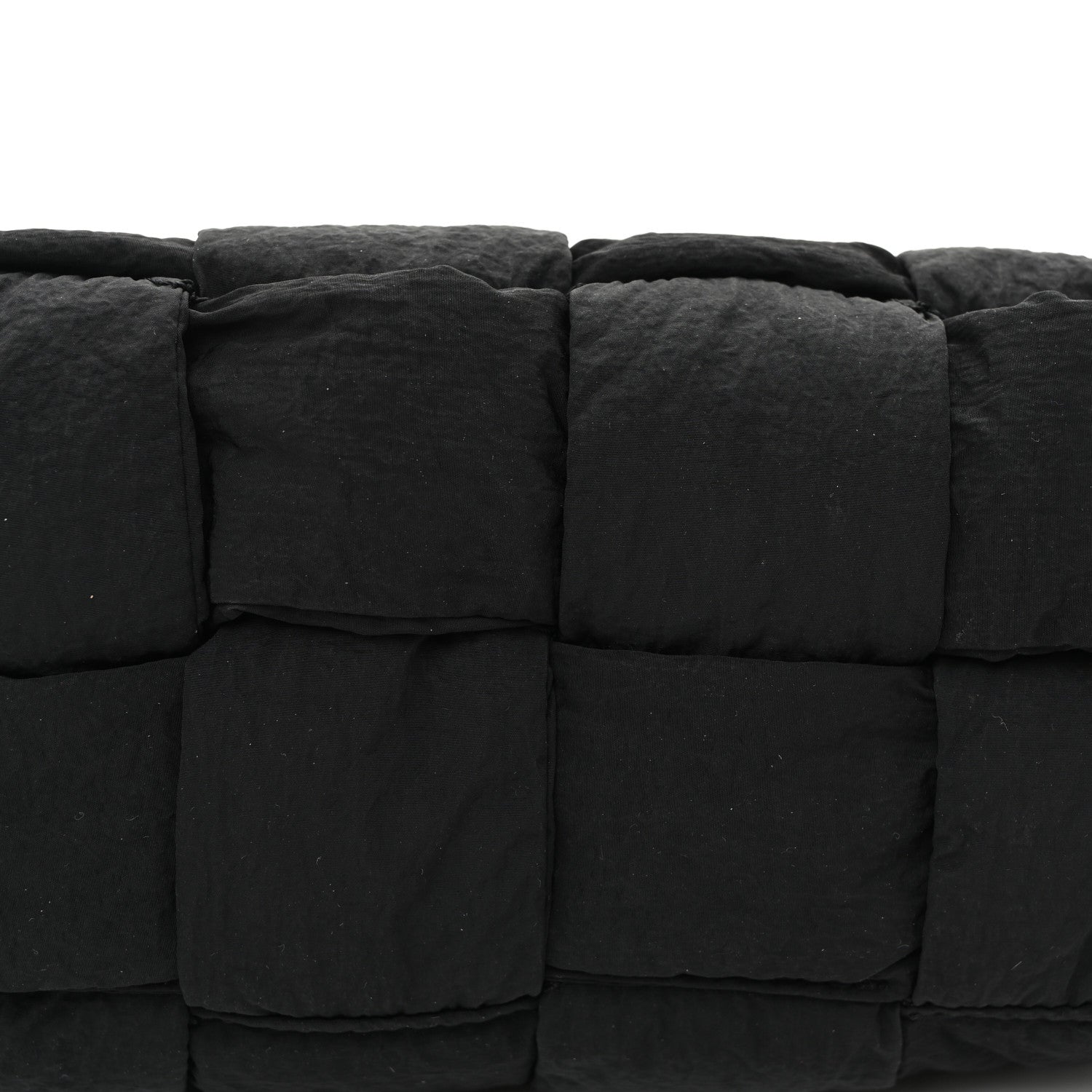 Nylon Intrecciato Padded Tech Mini Cassette Belt Bag Black