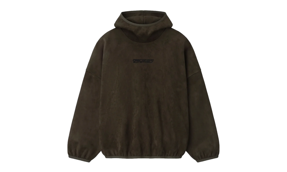 Suede Fleece Modern Hoodie "Brown" 192HO256943F