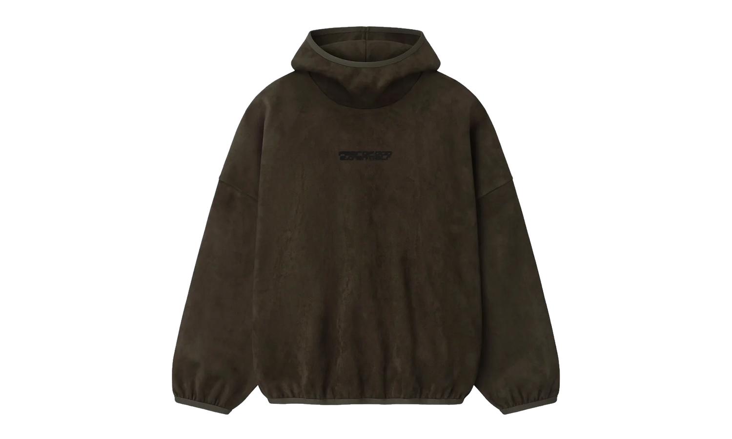 Suede Fleece Modern Hoodie "Brown" 192HO256943F