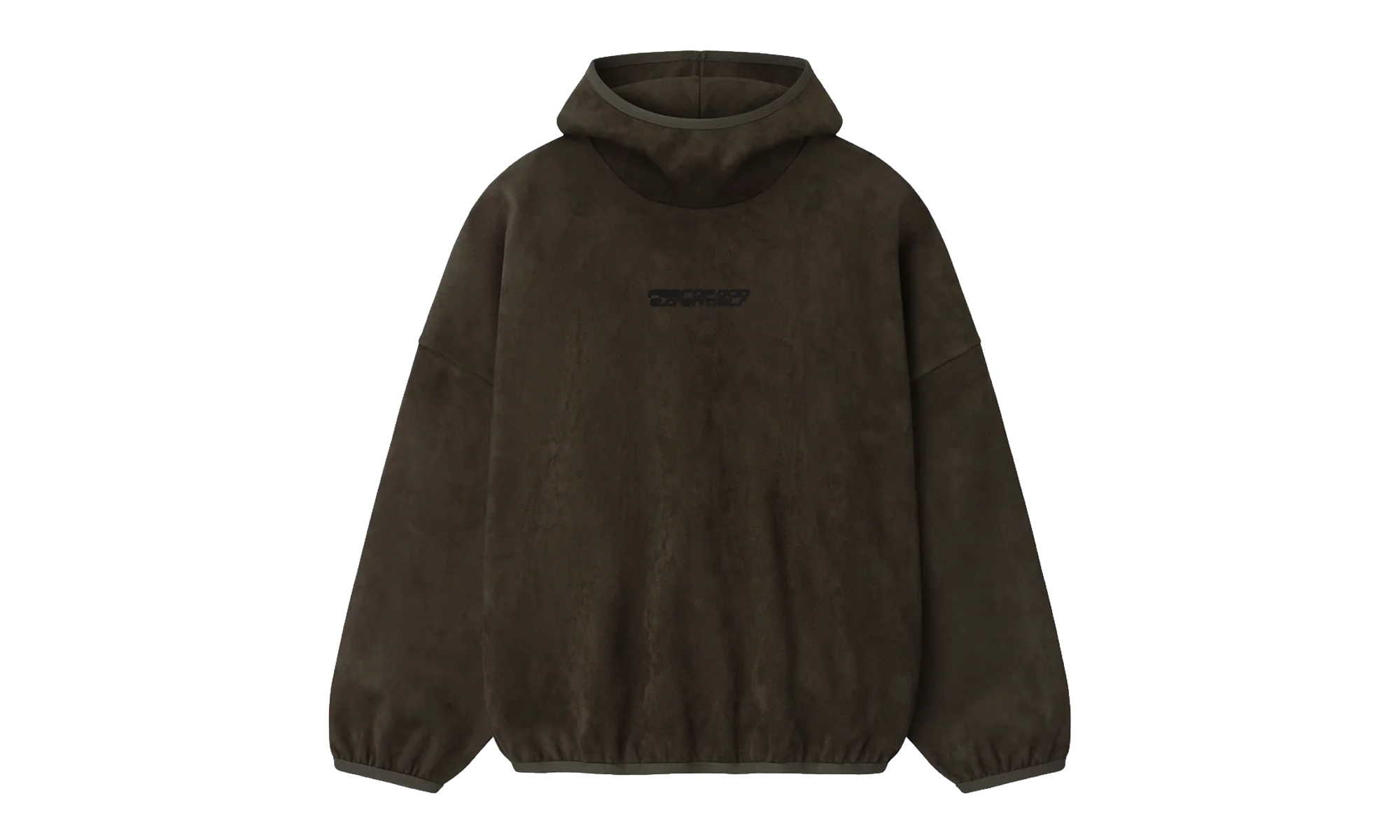 Suede Fleece Modern Hoodie "Brown" 192HO256943F
