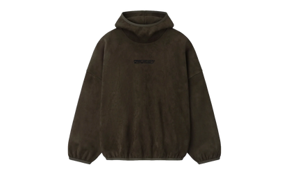 Suede Fleece Modern Hoodie "Brown" 192HO256943F