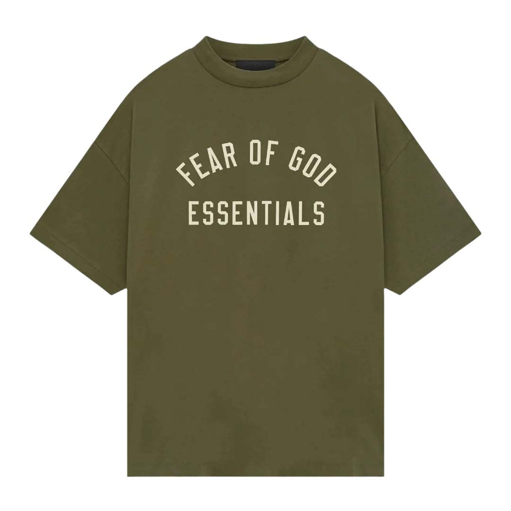 Essentials Fear of God Jersey Crewneck Tee Military