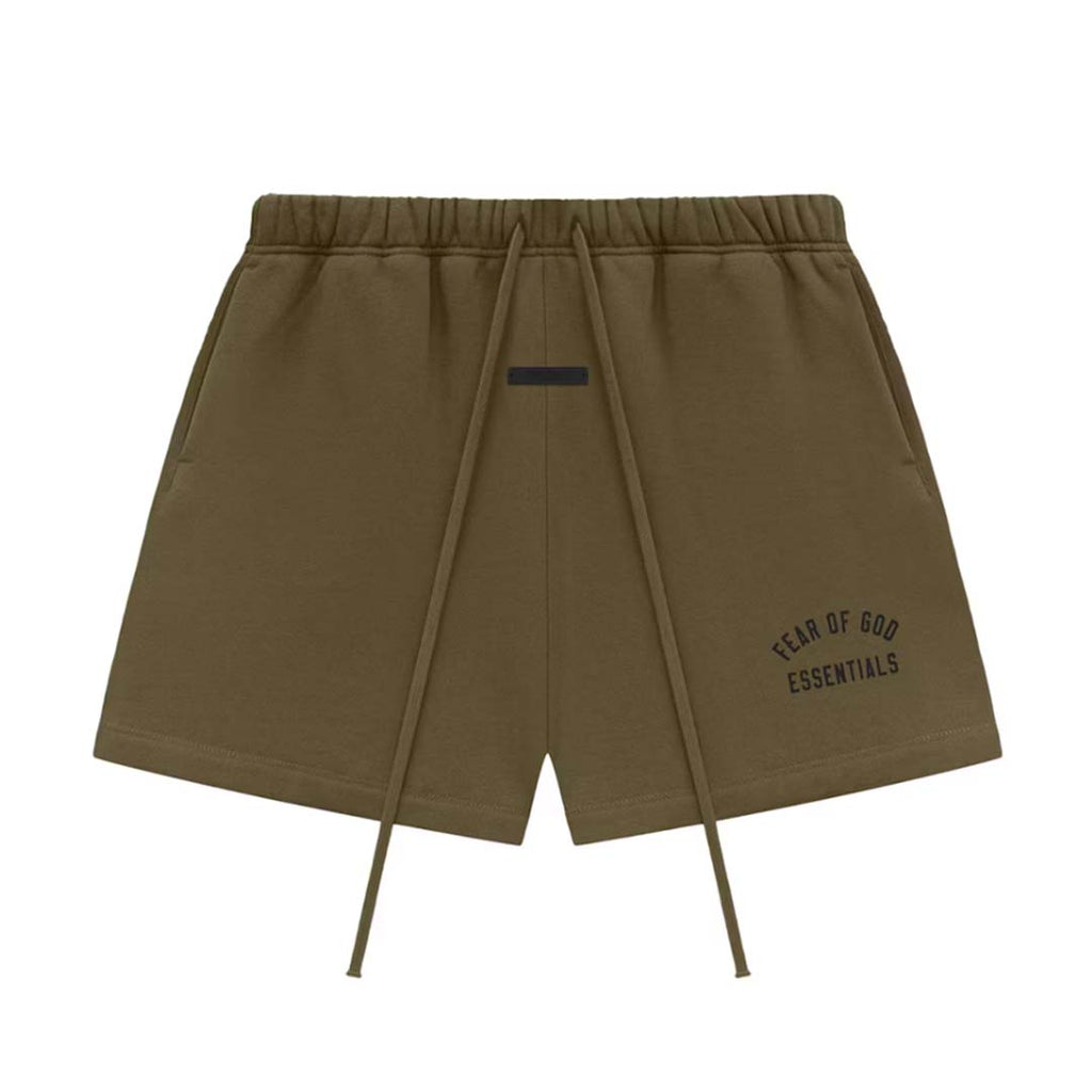 Essentials Fear of God Soccer Shorts Tee Olive