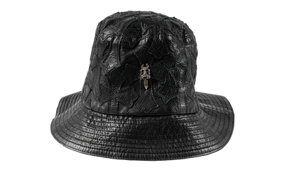 Cross Leather Patch Bucket Hat "Black" CHRM1406