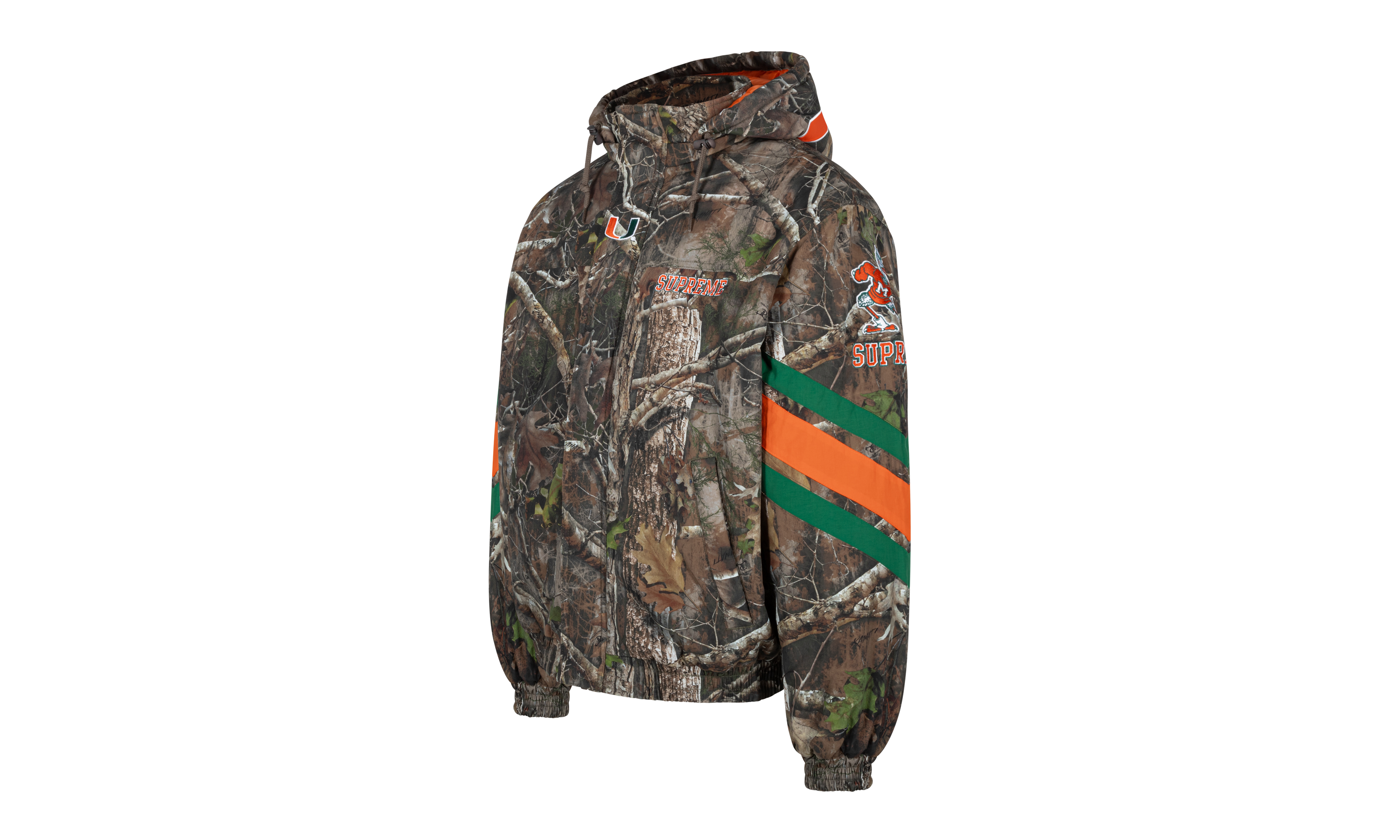 Mitchell &amp; Ness® NCAA Hooded Stadium Jacket "University of Miami" SU790